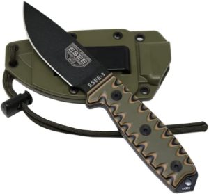 ESEE 3P Survival Fixed Blade Knife, OEM Sawtooth Handle Design