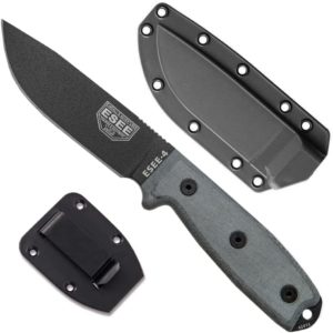 ESEE-4-Plain-Edge-Black-Sheath-Black-Blades-with-Micarta-Handle-ESEE-4P-B