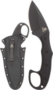 KA-BAR 2491 Tdi Pocket Strike Black Hard Plastic Sheath, Black Clip, Straight Edge